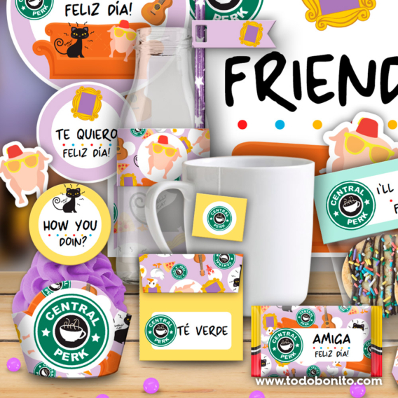 Kit imprimible desayuno serie Friends