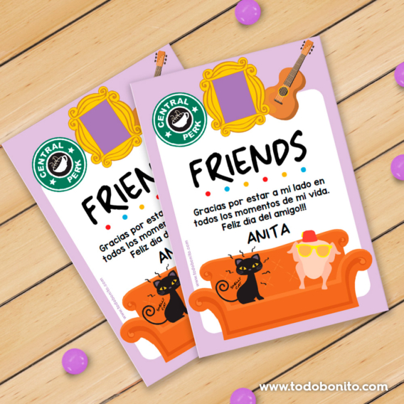 Tarjetas para imprimir serie Friends