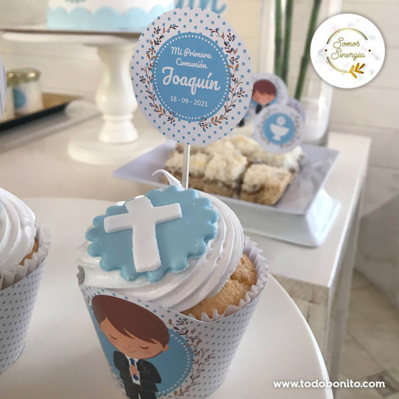 Cupcakes de Primera Comunión de niños