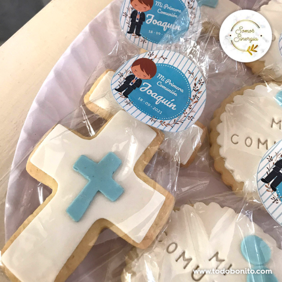 Galletas decoradas de Primera Comunión de niño
