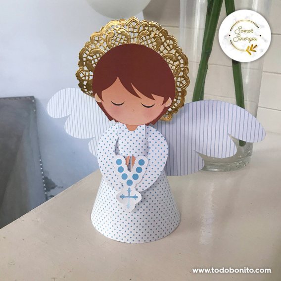 Angel de Primera Comunión de niños para imprimir