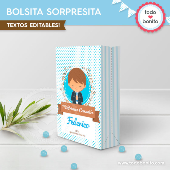 Bolsita de souvenirs Primera Comunión para niños