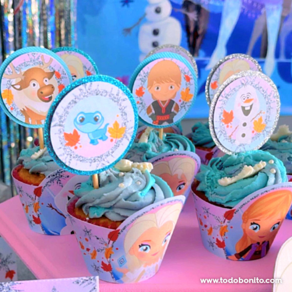 Cupcakes decorados Frozen 2 