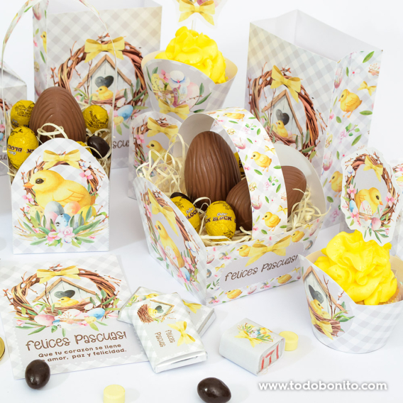 Canastas para huevos de Pascuas para imprimir