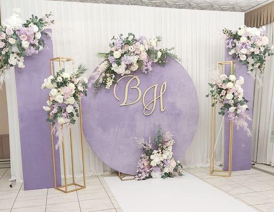 Ideas de decoraciones de fiesta en tonos lilas o violetas