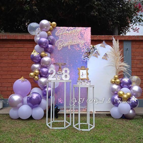 Ideas para una fiesta en tonos lilas o violetas