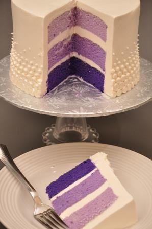 Torta en tonos lilas o violetas