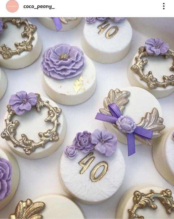 Ideas de galletas en tonos lilas o violetas