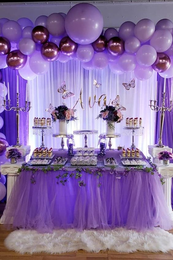 Ideas para una fiesta en tonos lilas o violetas