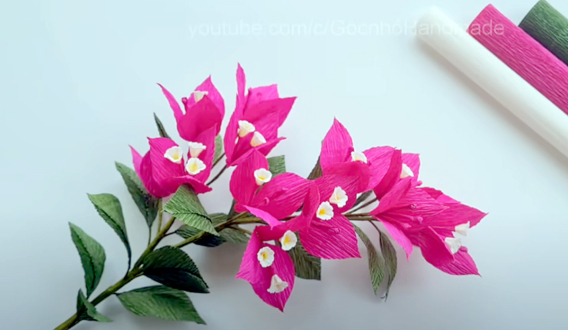 La flor de la peli Encanto: buganvillas de papel paso a paso
